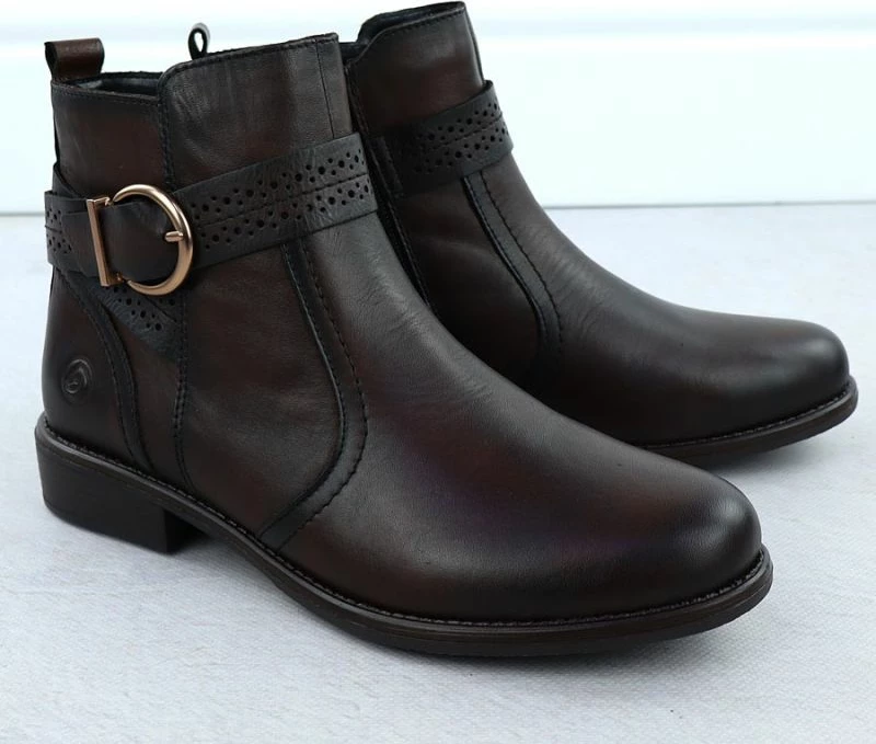 Çizme lëkure femra Rieker Remonte D0F81-25, kafe