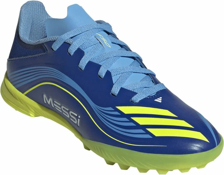 Atlete futbolli për fëmijë adidas F50 Messi, të kaltra