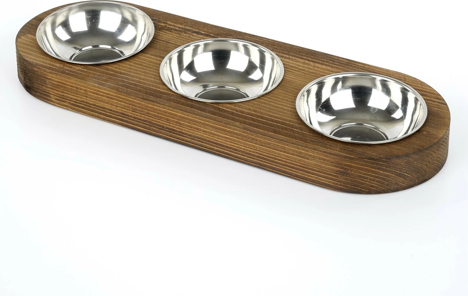 Enë ushqimi për kafshë, dru bredhi, ngjyrë arre, Hanah Home Pet016