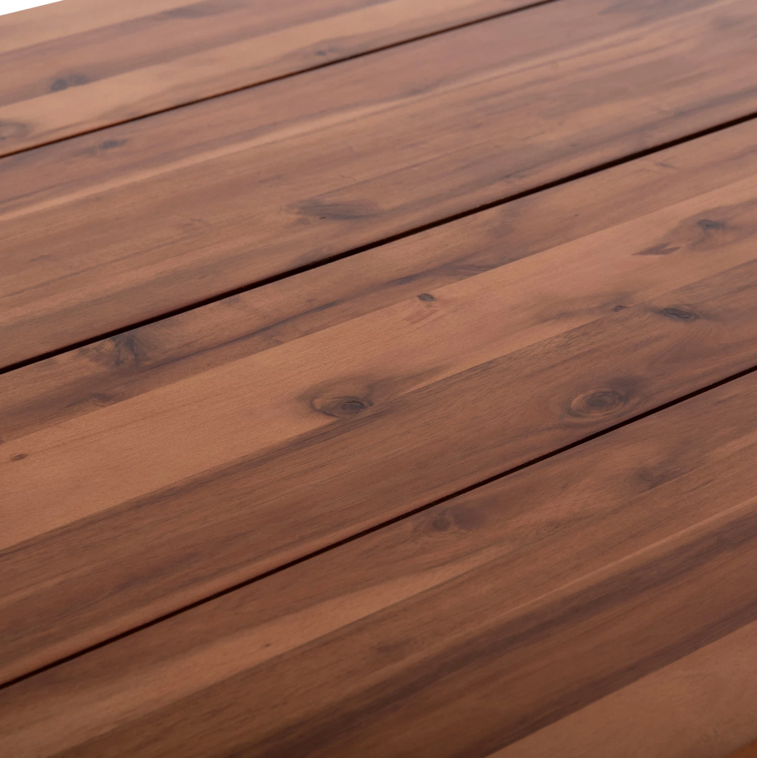 Tavolinë ngrënieje për jashtë, dru akacie, këmbë metalike, 160x80x76cm