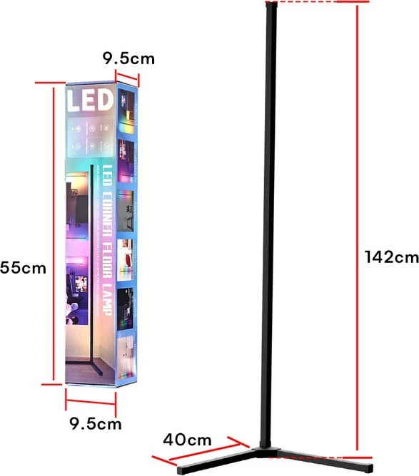 Llambë dyshemeje TRIBE, RGB, 40x40x142 cm
