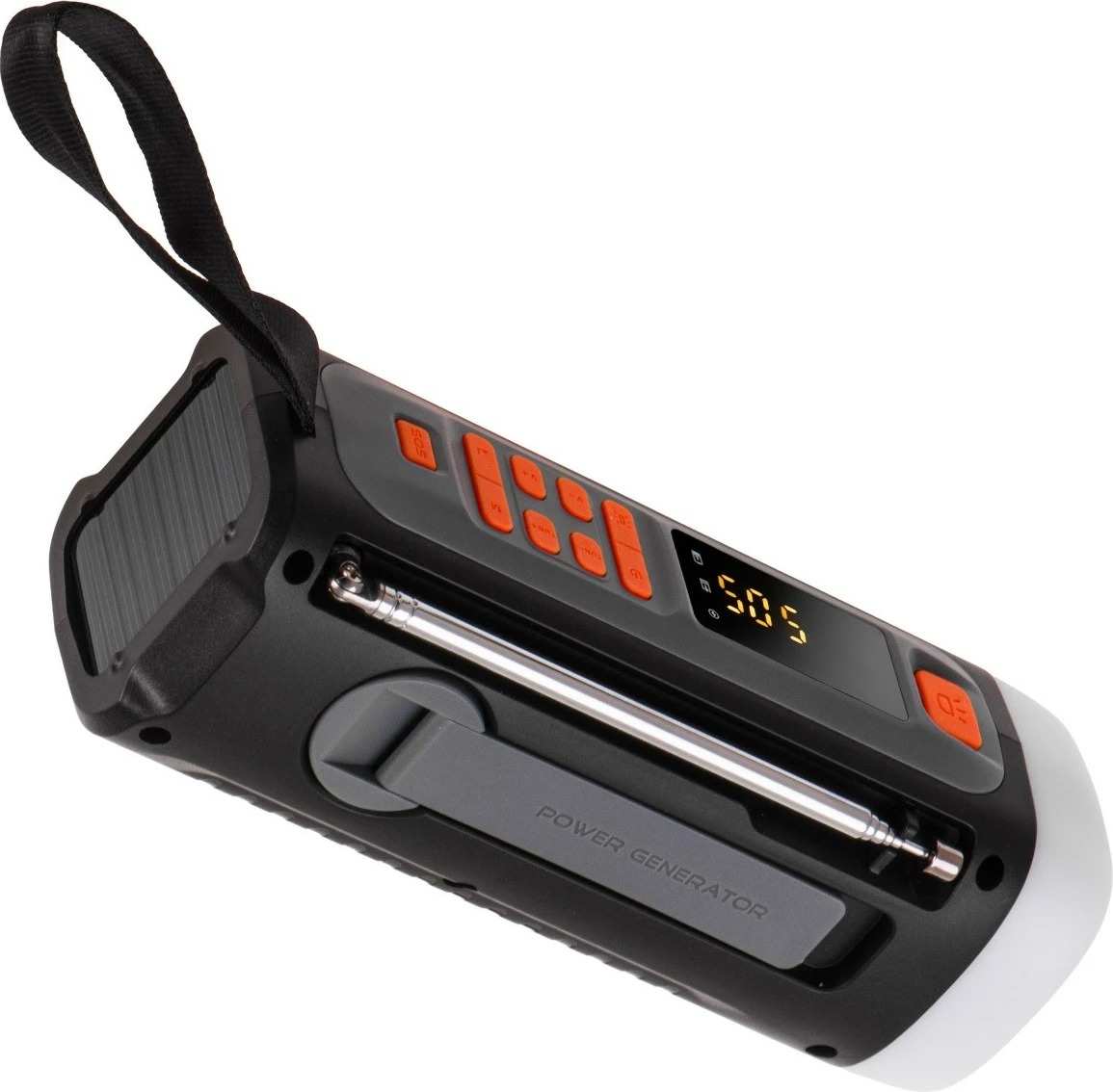 Radio emergjence Adler AD1920 me panel solar, Bluetooth 5.0, powerbank 4500 mAh, dritë LED 4W, e zezë