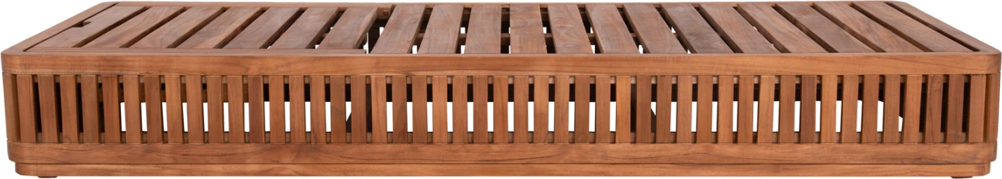 Shezlong VERNON, dru tik natyral, pa jastëk, 200x80x25cm