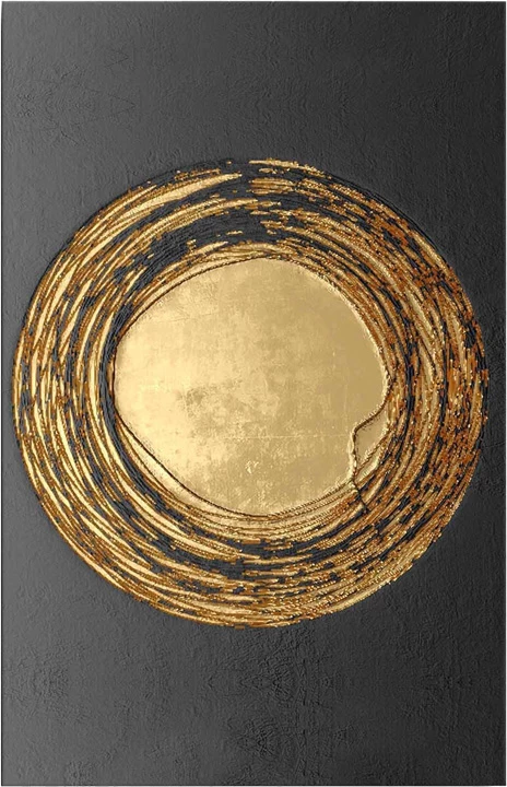 Pikturë kanavacë Zesan, printim digjital, ngjyrë ari e zezë, 40x3x70cm