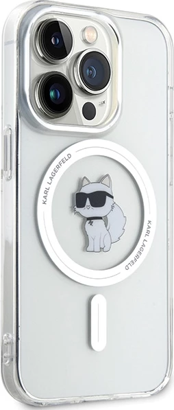 Mbështjellës Karl Lagerfeld IML Choupette MagSafe për iPhone 14 Pro, Transparent