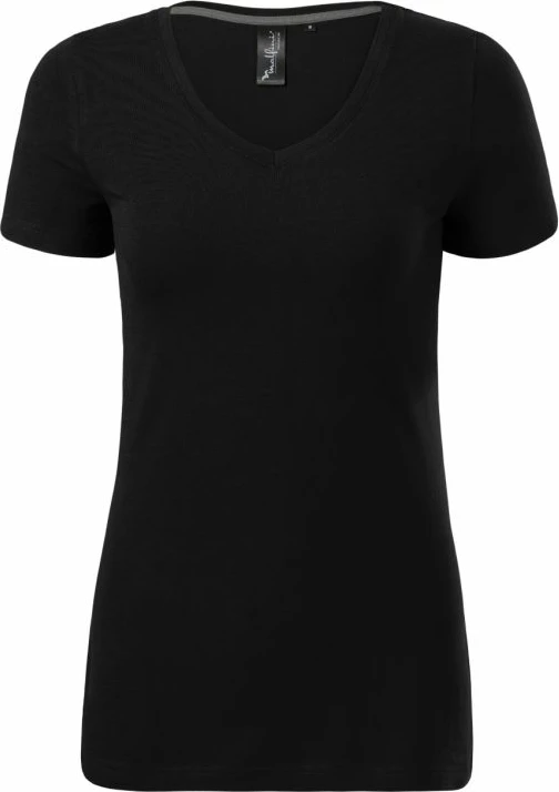 Maicë me qafe V për femra Malfini, e zezë