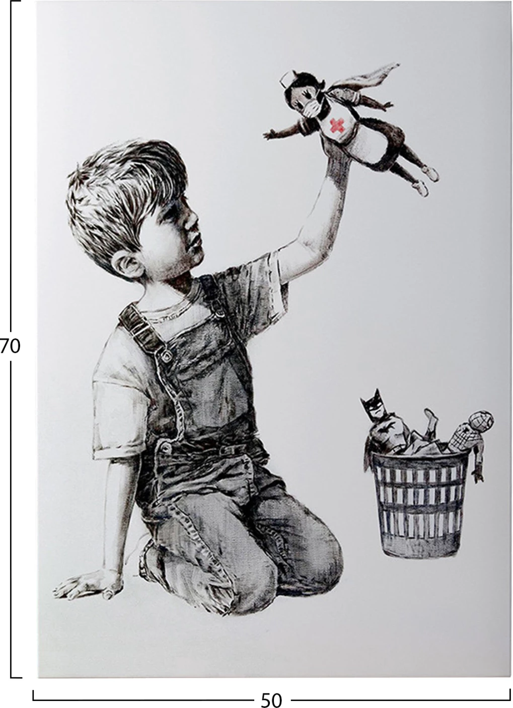 Pikturë muri GOBI, kanavacë e printuar, 50x3x70cm