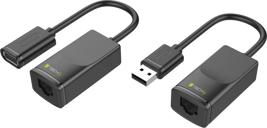 Zgjatësi USB Techly, i zi