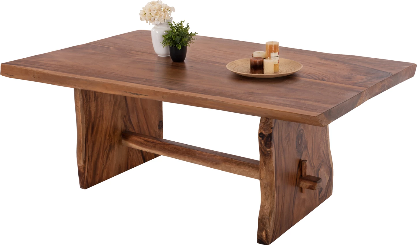 Tavolinë ngrënie ULYSES, dru SUAR, ngjyrë natyrale, 250x90x78 cm