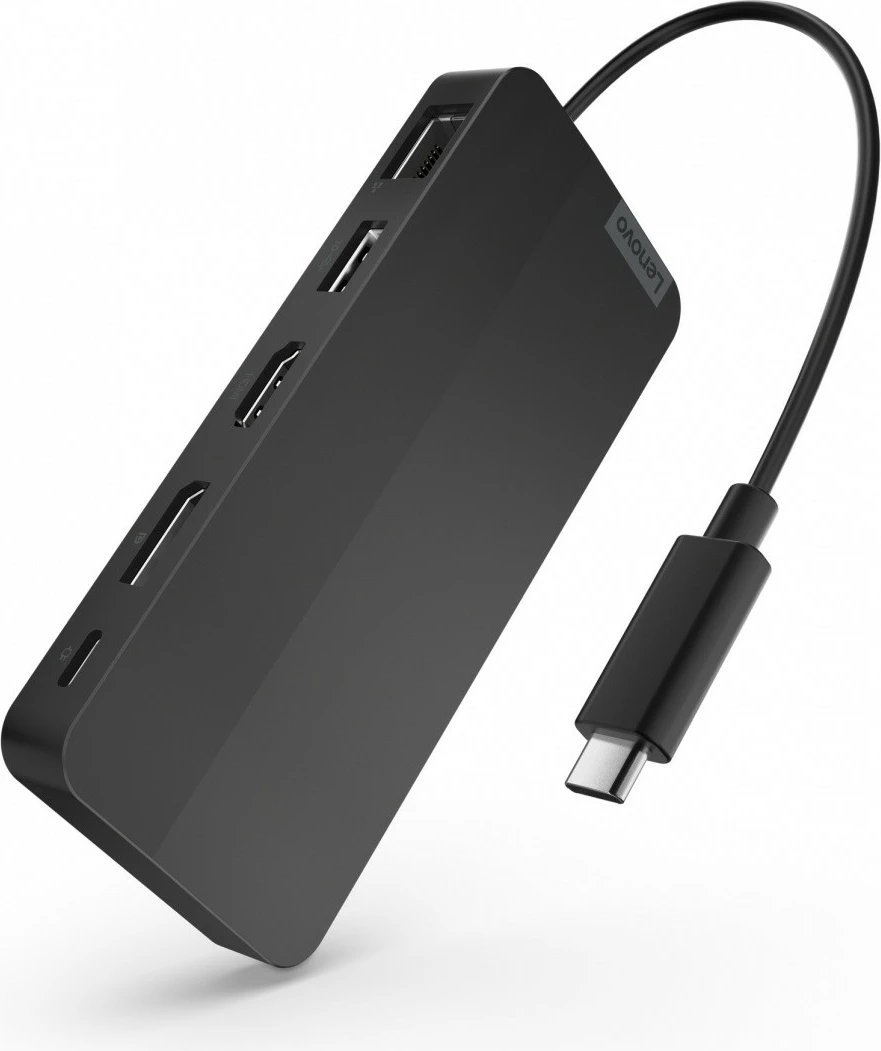 Dok USB-C udhëtimi Lenovo 40B90100EU dy ekrane 4K, DP/HDMI, RJ-45, USB 3.2, PD deri 100 W, i zi, set me furnizues 100 W