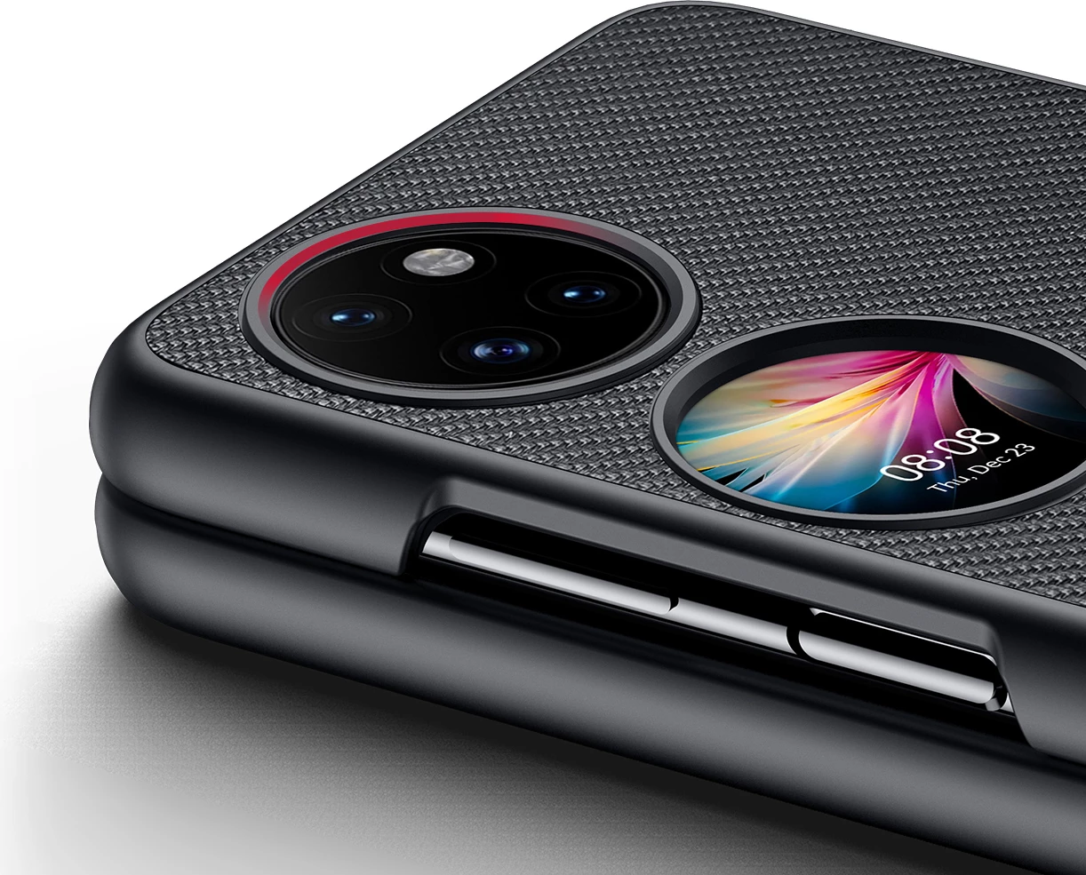 Mbështjellës Dux Ducis Fino për Huawei P50 Pocket, najlon, e zezë