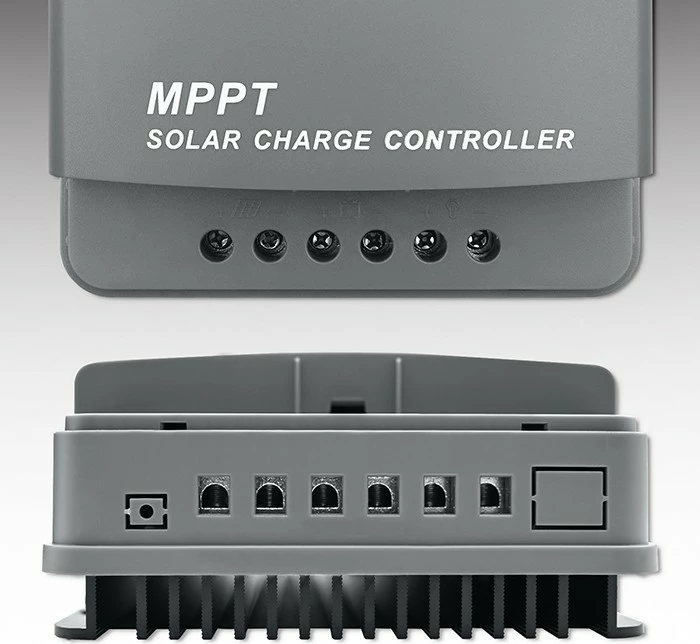 Kontrollues karikimi diellor MPPT, Qoltec 53663, 40A 12V/24V, LCD, 2xUSB, Bluetooth, sensor temperature, APP, për GEL dhe LiFePO4, gri/jeshile