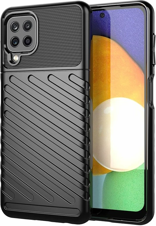 Mbështjellës Hurtel Thunder Case për Samsung Galaxy A22 4G, TPU, i zi