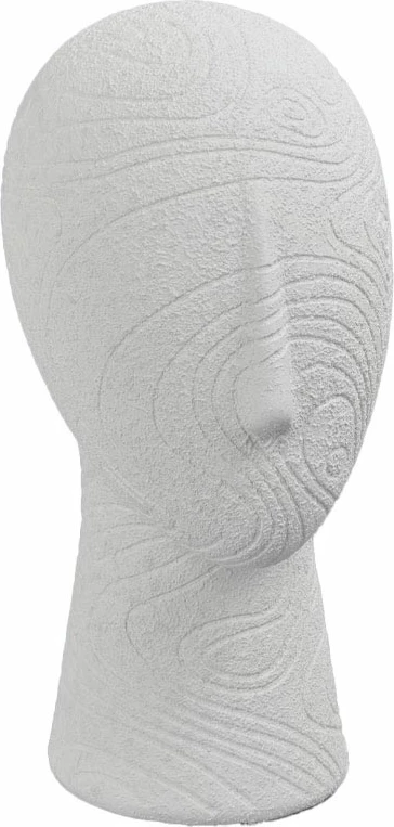 Dekor fytyrë IMPERIAL, rrëshirë e bardhë, 13.7x17.8x29cm