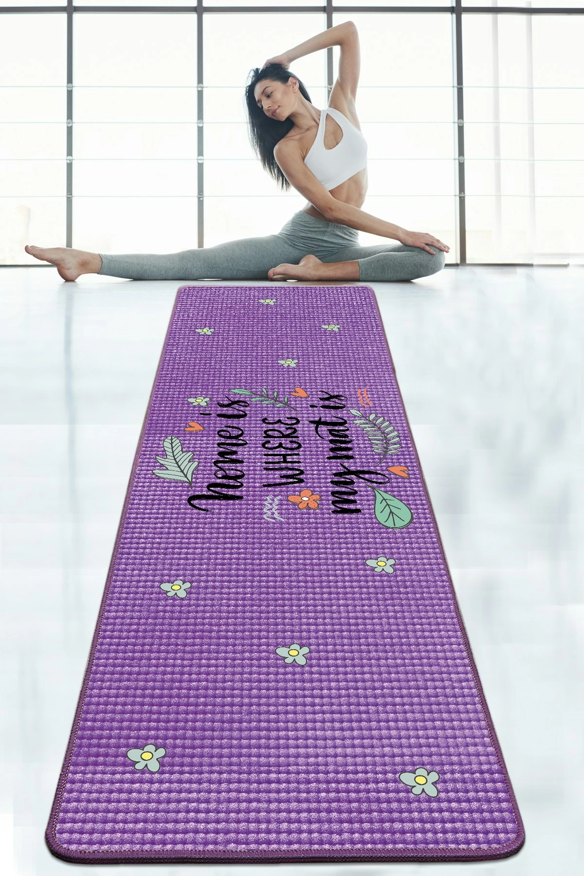Qilim për yoga, Vital And Vivid, shumëngjyrësh, Where My Mat Is, 60x200cm