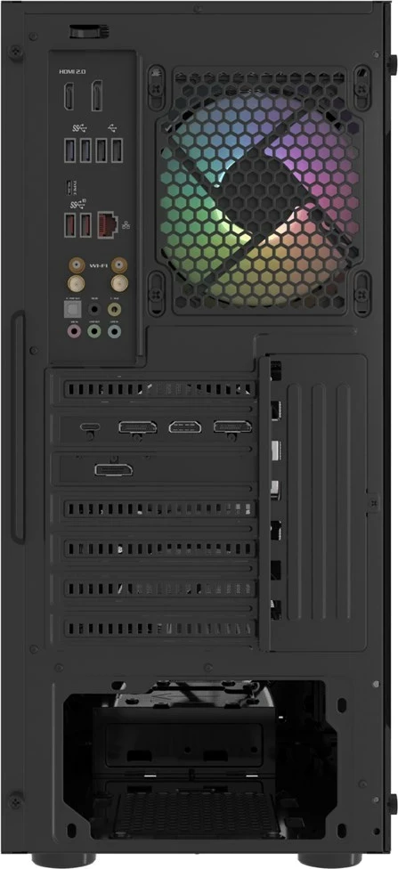 Kasë FURY Shobo SH4F RGB Midi Tower, E zezë