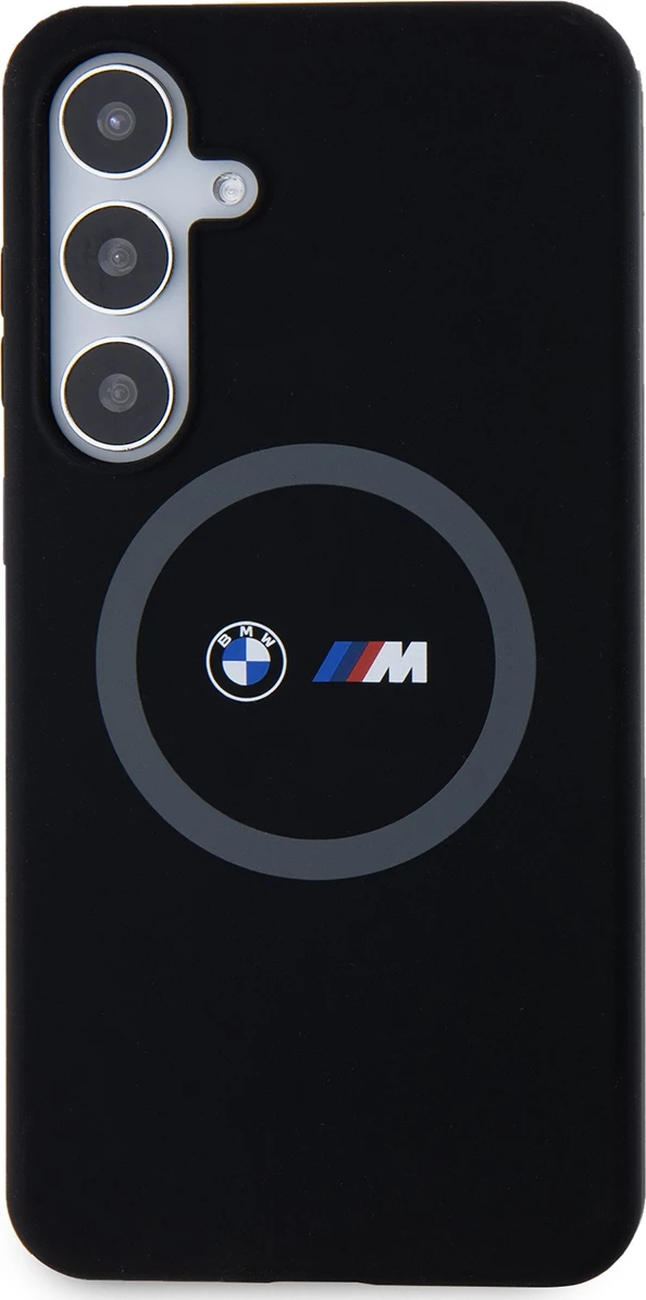 Mbështjellës BMW M Silicone Printed Ring MagSafe për Samsung Galaxy S24+, i zi