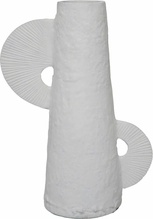 Vazo Finton, alumin, e bardhë, 22x12x30cm