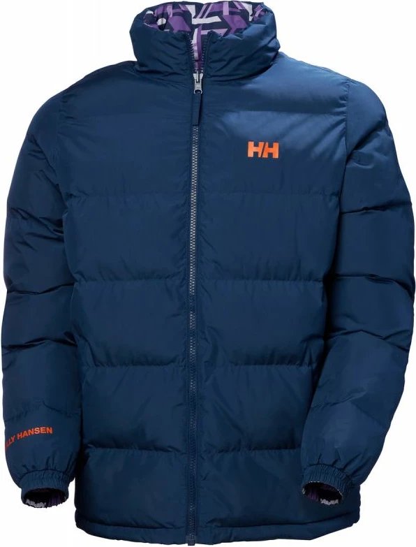 Jakne për meshkuj Helly Hansen YU 23 Revesible Puffer, ngjyrë vjollcë dhe blu marine