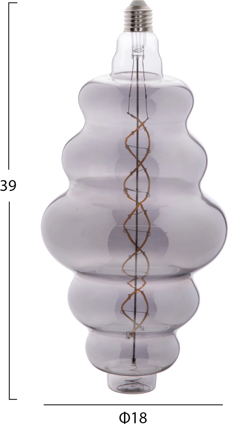 Llambë LED filament, ngjyrë tymi, FH4056.03, 8W, E27, 3000K, e zbehtë