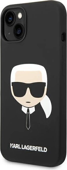 Mbështjellës Karl Lagerfeld KLHCP14MSLKHBK për iPhone 14 Plus 6.7", silikon, i zi
