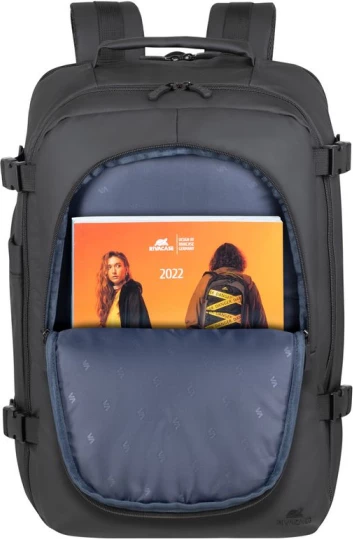 çantë shpine për laptop RivaCase 8465, 17.3\", ECO-RPET e papërshkueshme nga uji, e zezë