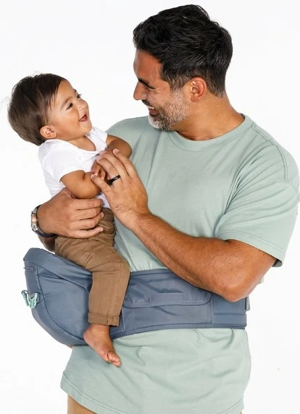 Mbajtëse bebe 5-në-1 me sedilje në ije, B-kids, 150300012, 0m+ 5.5–20.4 kg, gri