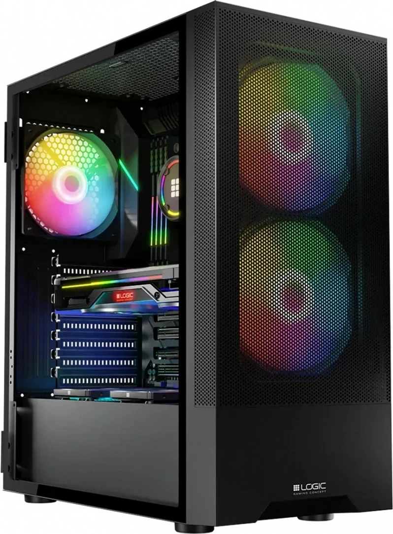 Kasë Logic Concept Arya ARGB, Midi Tower, ATX, e zezë