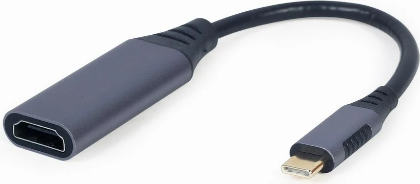 Adapter USB-C në HDMI Gembird A-USB3C-HDMI-01, 4K 60Hz, 15cm, Gri