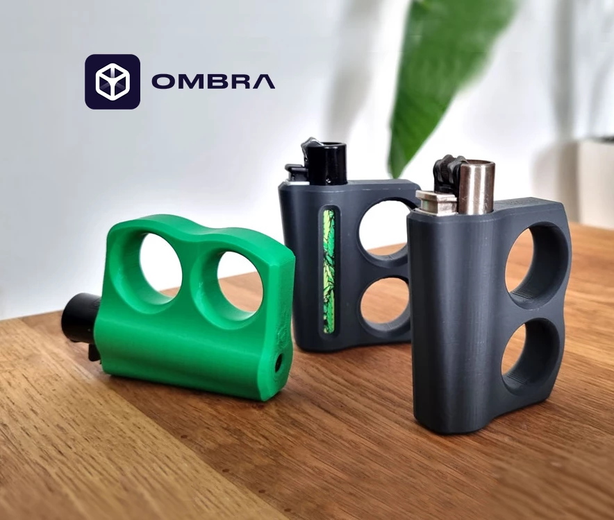 Mbajtëse për çakmak Clipper, dizajni "Flame Fist", e gjelbërt