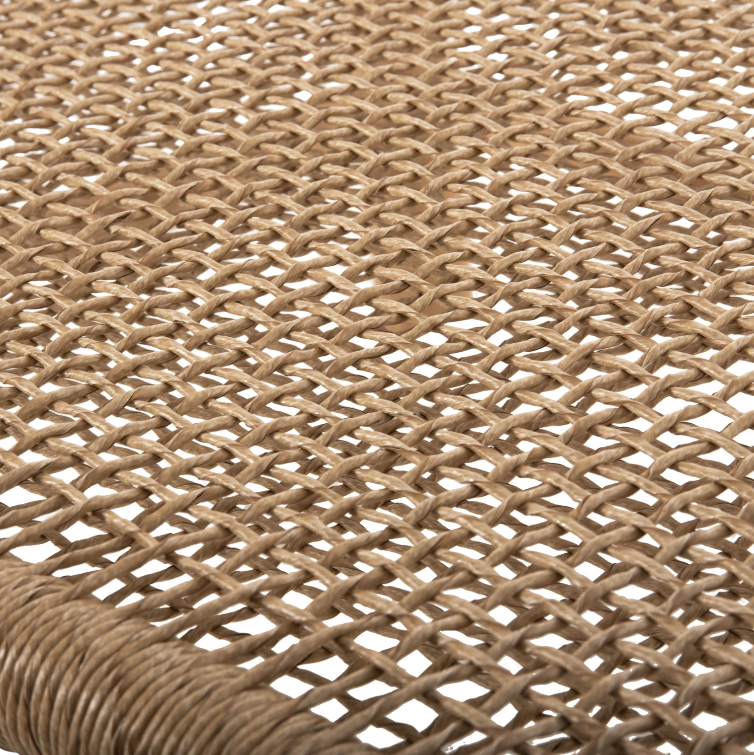 Tavolinë kafeje LONDER, dru teak-sintetik ratan, natyral, 119x79.5x41 cm