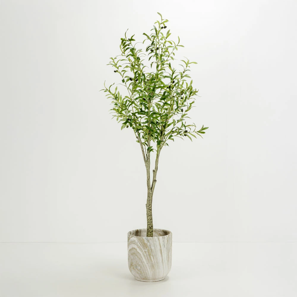 Set vazo PEDRA 3 copë, qeramikë, bezhë-bardhë, 30x30x31cm