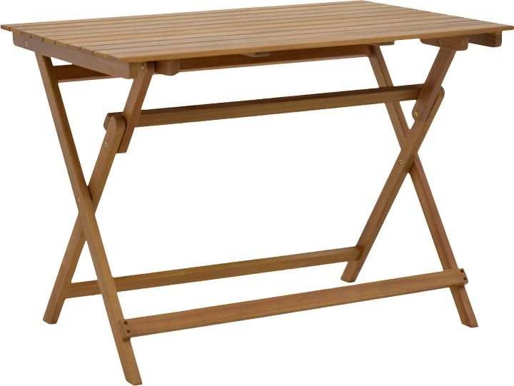 Tavolinë me karrige për terasë, Mobie-Jaybo, set prej 5 copash, dru akacie, 100x65x72cm