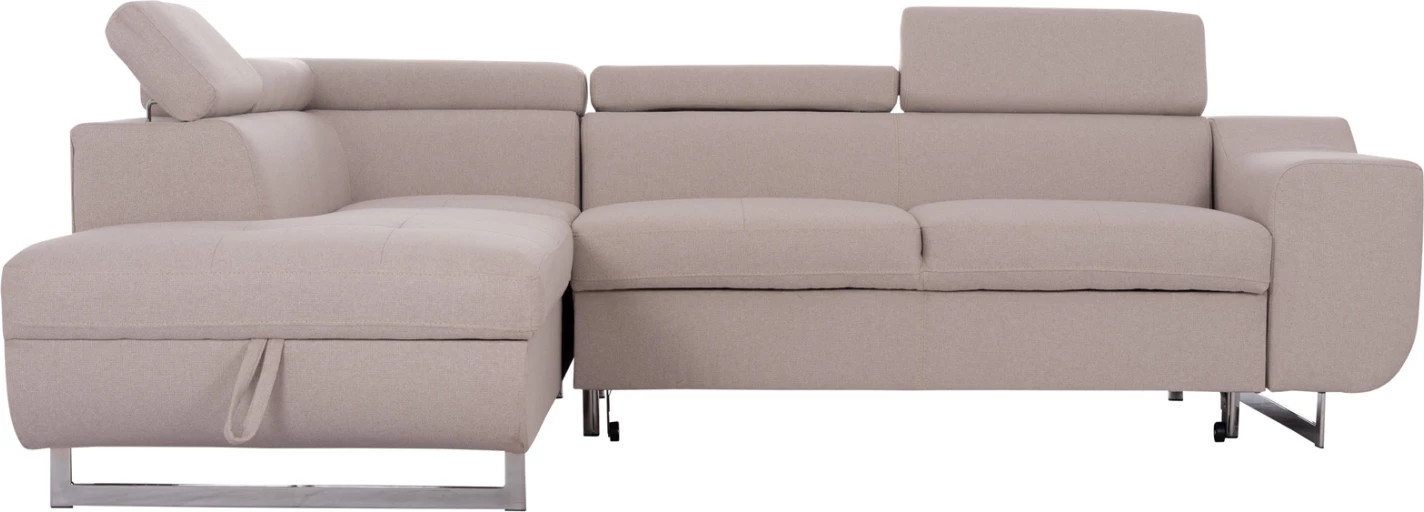 Kënd-sofë me hapësirë për depo, Encore FH3301.03L, material bezhë, 285x205x90cm