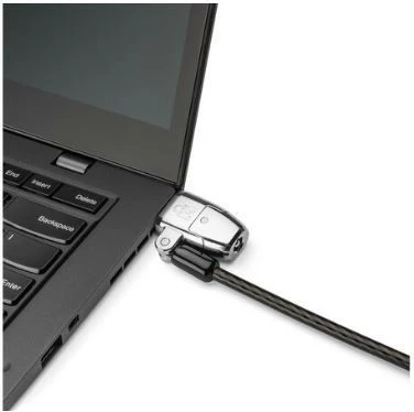 Kandadë sigurie për laptop Kensington ClickSafe 2.0 K68102EU, kabllo çeliku 1.8m, me çelës, 3-në-1 T-Bar/Nano/Wedge, e zezë