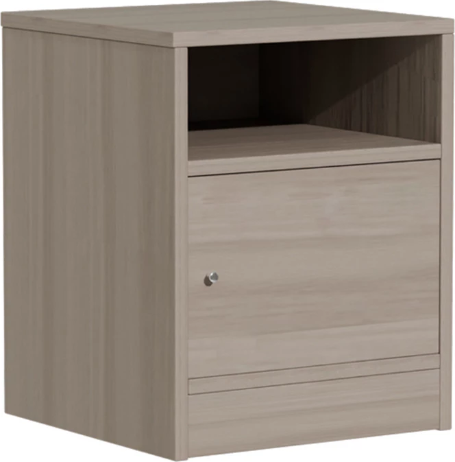 Komodinë anës krevati Foly, dollap ngjyrë lis gri, 40x40x50cm