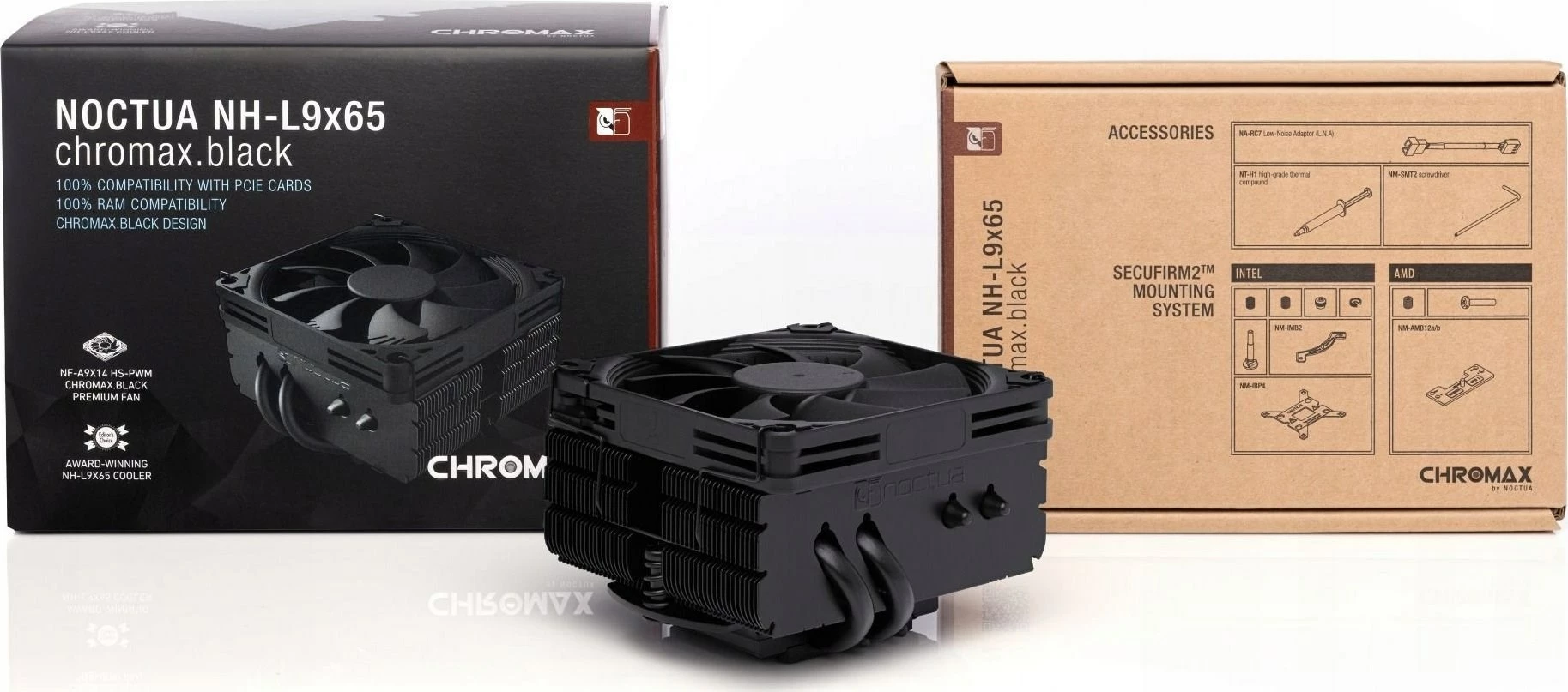 Ftohës procesori Noctua NH-L9x65 chromax.black, 9.2 cm, i zi