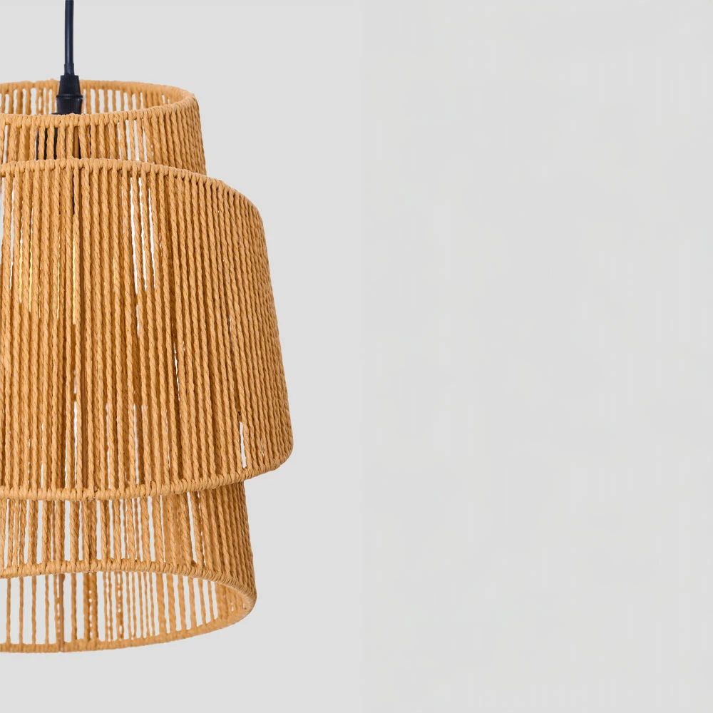 Llambë tavani CIRA, litar, letër, 25x35cm, ngjyrë haki