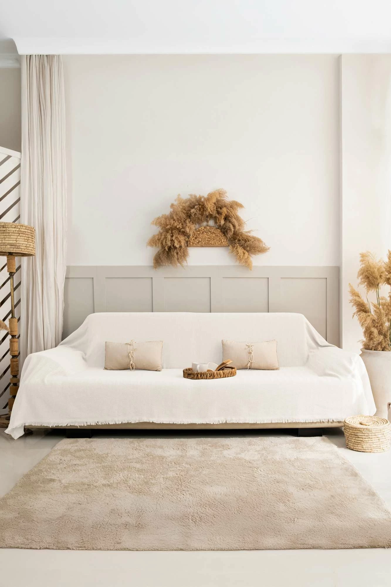 Mbulesë divani L'essentiel, Rio, ngjyrë krem