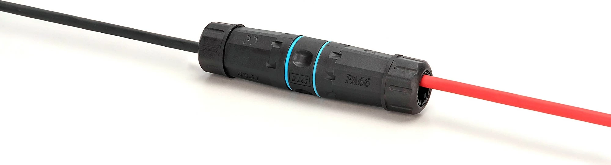 Adapter rrjeti Digitus CAT 6A, RJ45 në RJ45, IP68, e zezë