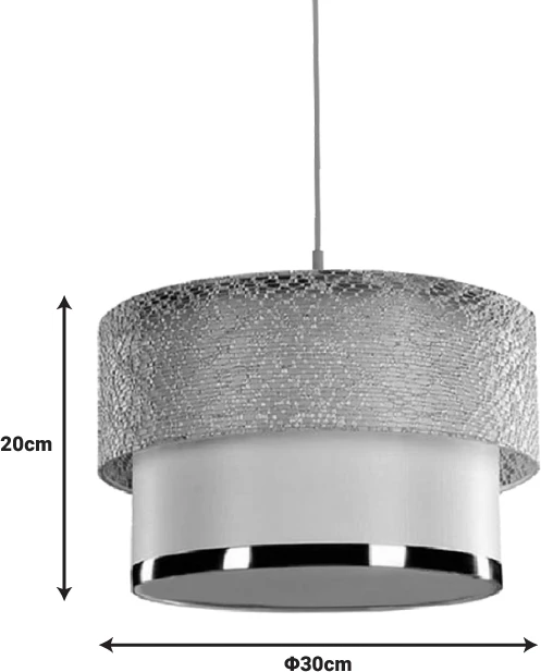 Dritë tavani PWL-1090 E27, bardhë e artë, D30x20cm