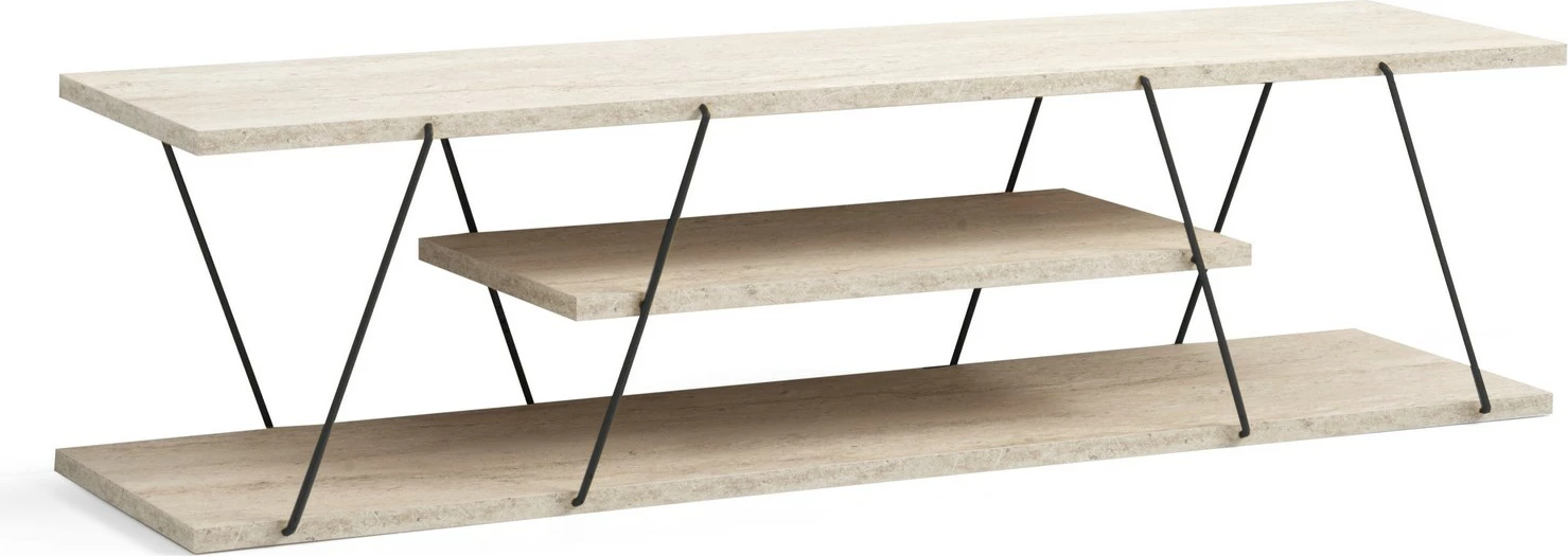 Komodë TV Hanah Home, Canaz, e zezë-travertinë