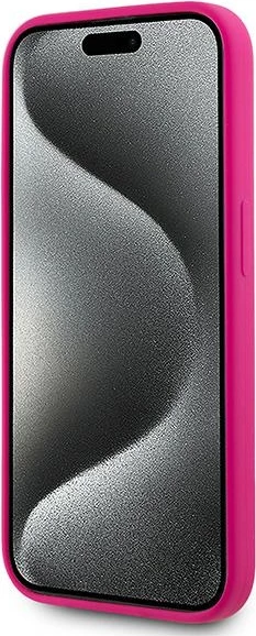 Mbështjellës Karl Lagerfeld Silicone Choupette Head MagSafe për iPhone 15 Pro, Rozë