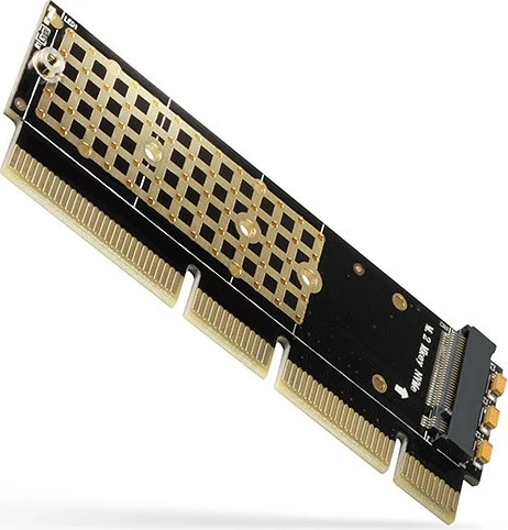 Adapter PCIe AXAGON PCEM2-1U, slot M.2 NVMe, për kompjuter, i zi