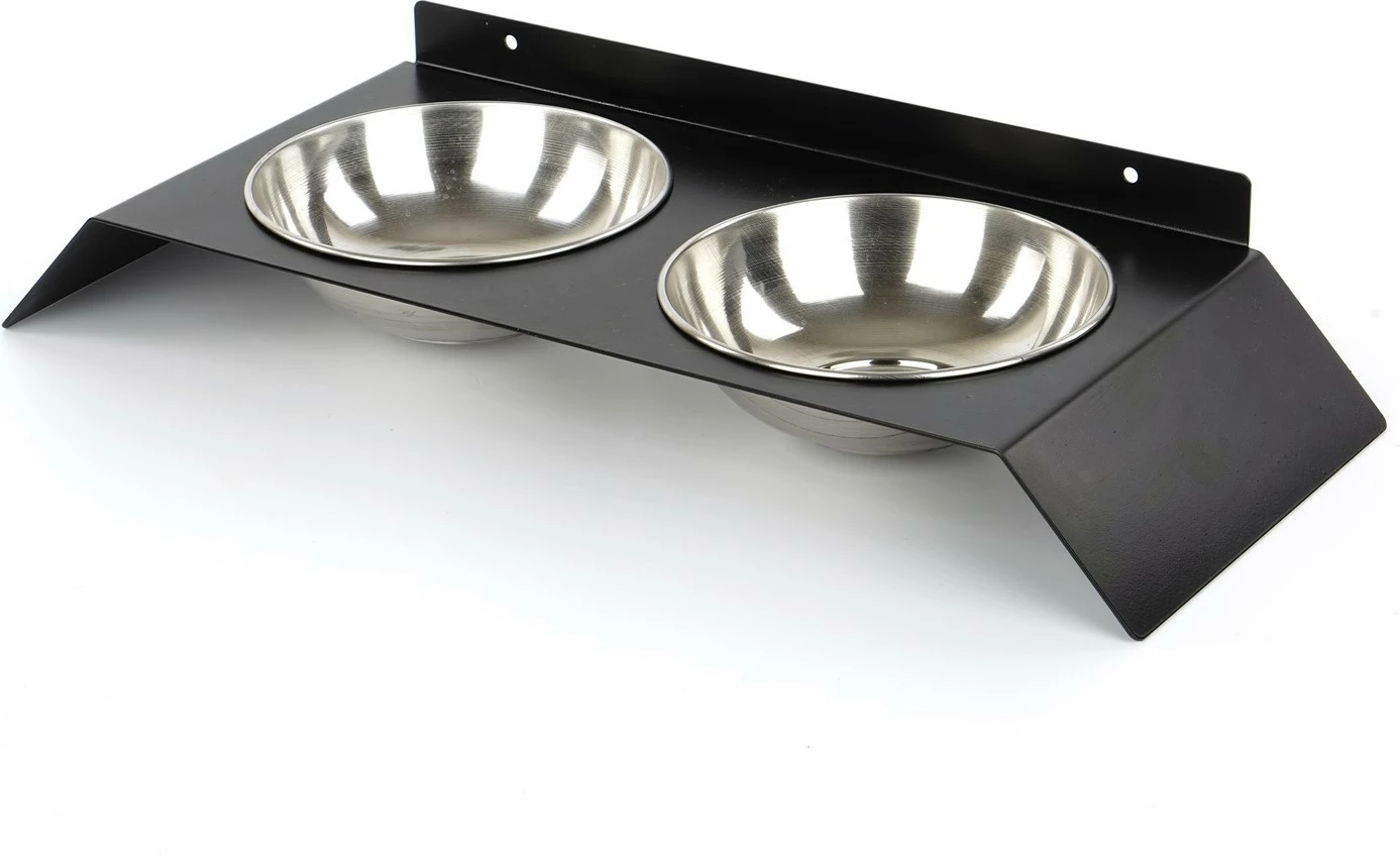 Enë ushqimi për kafshë, metalike, e zezë, Hanah Home Pet018