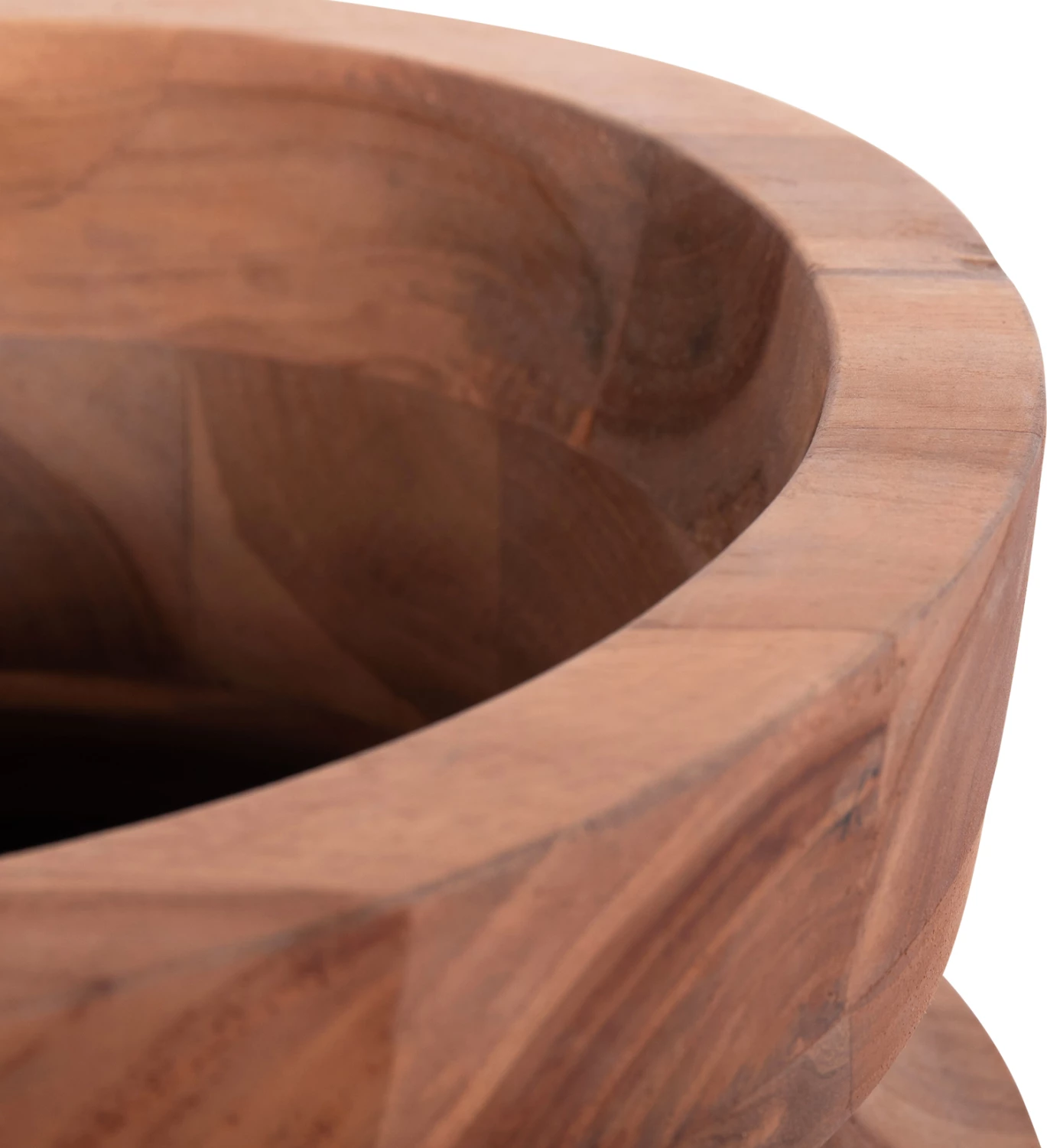 Vazo dekorative për dysheme LINTER, fibër-cement, ngjyrë e zezë, dru tik, FH4662.01S, 34x60cm