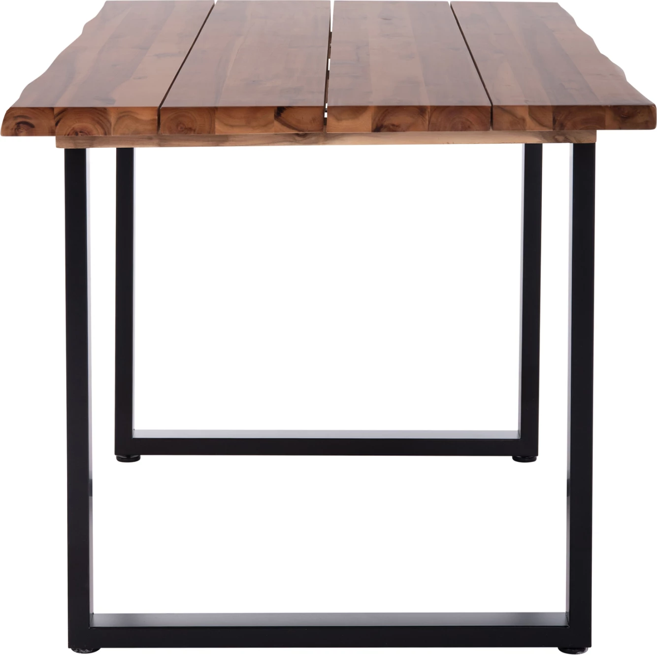 Tavolinë për jashtë FRIGGO, dru akacie, këmbë metalike, 140x80x77cm