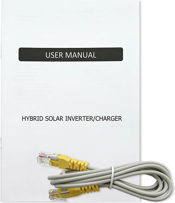 Inverter solar hibrid Qoltec 53866, 6200W, 120A, 48V, MPPT, BMS, Sinus, Wi-Fi, Bardhë/Jeshil