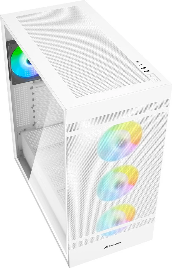 Kasë Sharkoon Rebel C50 RGB midi, e bardhë