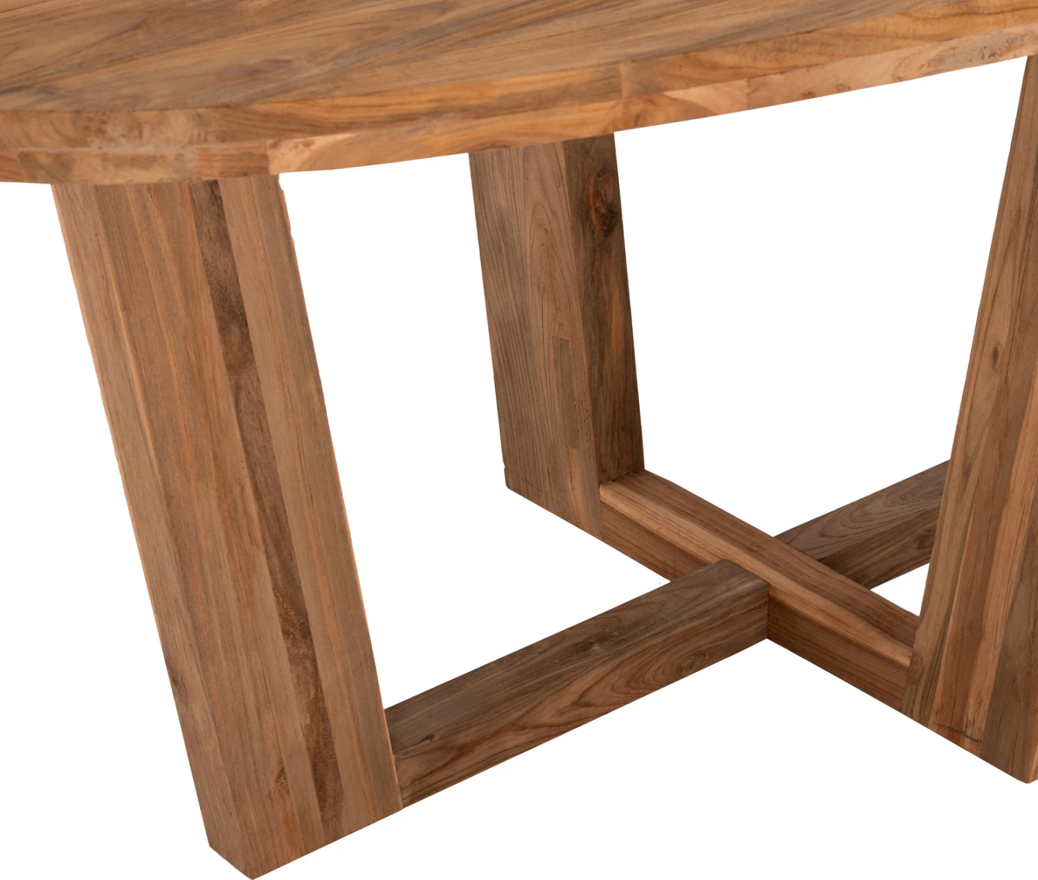 Tavolinë ngrënieje ovale CARIB, dru TEAK i ricikluar, ngjyrë natyrale, 250x110x78 cm